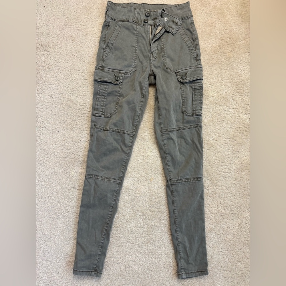 American Eagle Outfitters Charcoal Super Stretch Trousers
